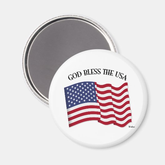 GOD BLESS VS met VS-vlag Magneet (Voorkant / Achterkant)