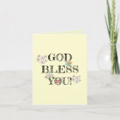 ‘God Bless You’ Bloemstuk  Kaart (Voorkant)