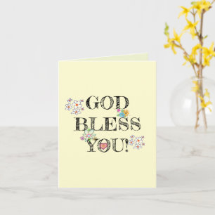 ‘God Bless You’ Bloemstuk Kaart