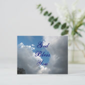God Bless You clouds Briefkaart (Staand voorkant)