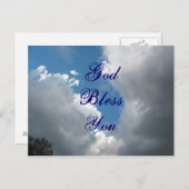 God Bless You clouds Briefkaart (Voorkant / Achterkant)