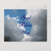 God Bless You clouds Briefkaart (Voorkant)