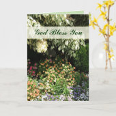 God Bless You flower tuin Kaart (Gele Bloem)
