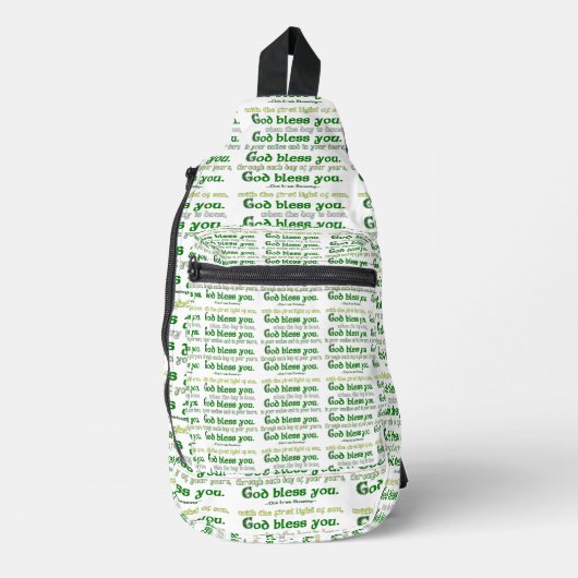 God Bless You Ierse Zegen Sling Bag (Voorkant)