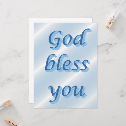 God bless you kaart (Voorkant / Achterkant in situ)