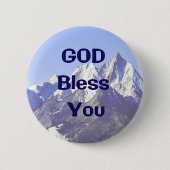 God Bless You knop Ronde Button 5,7 Cm (Voorkant)