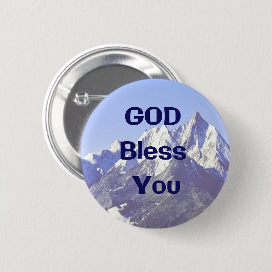 God Bless You knop Ronde Button 5,7 Cm (Voorkant /achterkant)