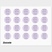 God Bless You Lavender and Black Ronde Sticker (Vel)