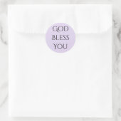 God Bless You Lavender and Black Ronde Sticker (Tas)