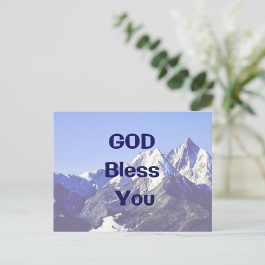 GOD Bless You postcard Briefkaart (Staand voorkant)