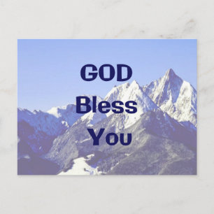 GOD Bless You postcard Briefkaart