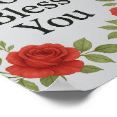 God Bless You Rose Floral Poster (Hoek)