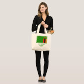 GOD BLESS ZAMBIA Patriotic Zambian Flag Grote Tote Bag (Voorkant (model))