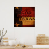 God Blessed Texas Poster (Keuken)