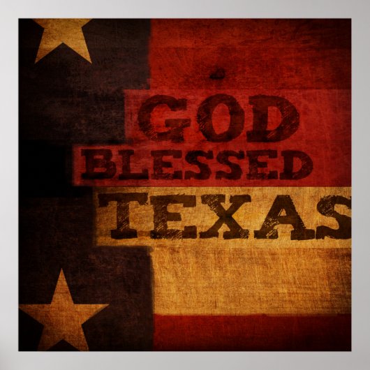 God Blessed Texas Poster (Voorkant)