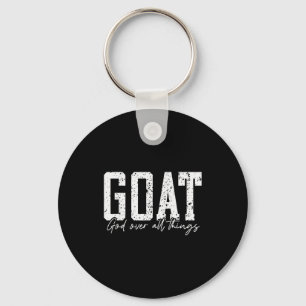 God Boven Alles Jezus Geit Cool Inspirerend Sleutelhanger