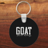 God Boven Alles Jezus Geit Cool Inspirerend Sleutelhanger (Voorkant)