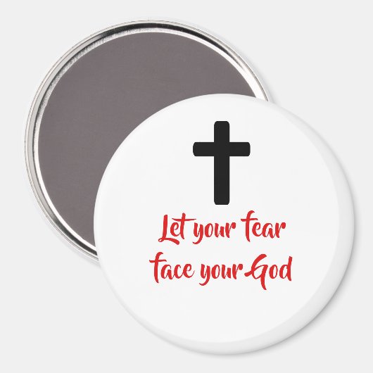 God boven angst magneet (Voorkant / Achterkant)