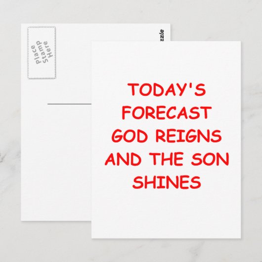 GOD BRIEFKAART (Voorkant / Achterkant)