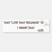 God Bumpersticker (Voorkant)