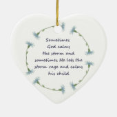 God Calms Storm Inspirerend Citaat Keramisch Ornament (Achterkant)