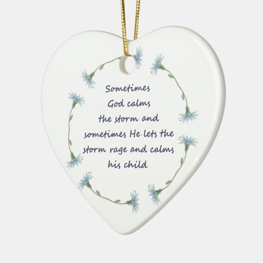 God Calms Storm Inspirerend Citaat Keramisch Ornament (Links)