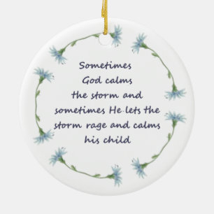 God Calms Storm Inspirerend Citaat Keramisch Ornament