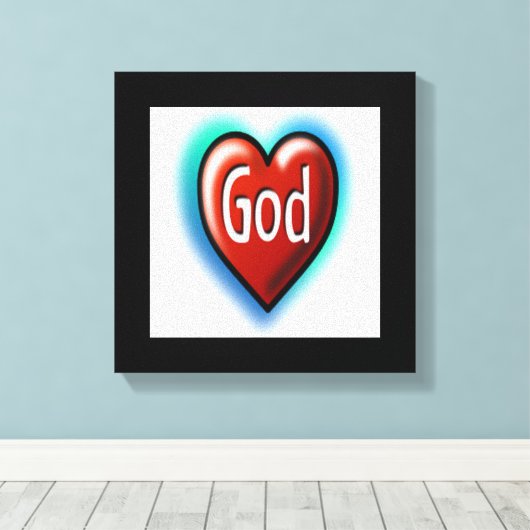 GOD CANVAS AFDRUK (Insitu (Houten vloer))