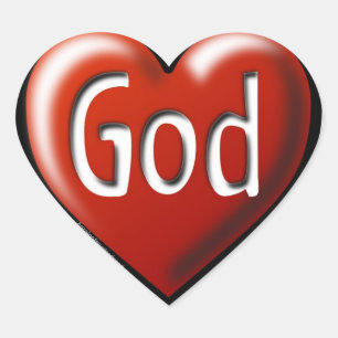 God Christelijk Hart Sticker