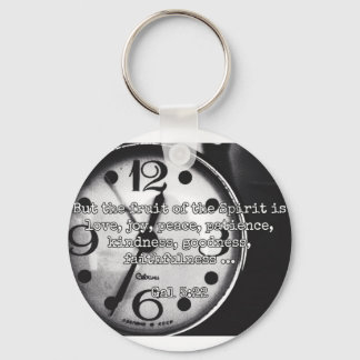 God citeert: Gal 5:22 — "Fruit of the Spirit" Sleutelhanger