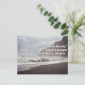 God citeert: Jer 29:11— "Gods plan voor jou" Briefkaart (Staand voorkant)