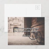 God citeert: Phil 4:13 — "God geeft kracht" Briefkaart (Voorkant / Achterkant)