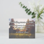 God citeert: Phil 4:7 - "Vrede van God" Briefkaart (Staand voorkant)