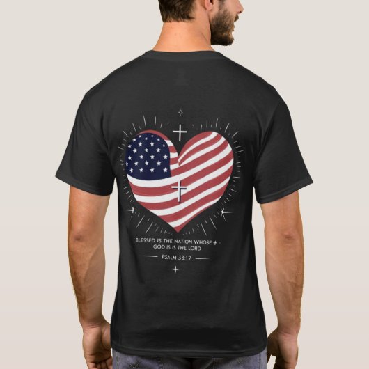 God & Country – 4th of July Christian Art T-shirt (Achterkant)