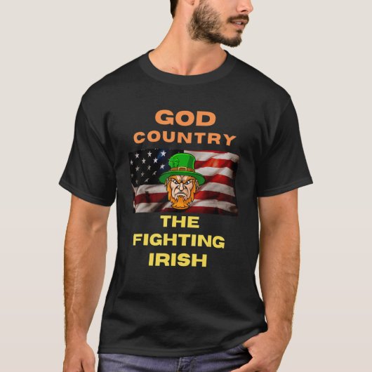 God Country The Fighting Irish T-shirt (Voorkant)