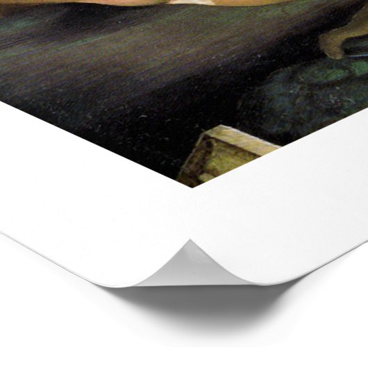 God Creëer Adam (detail) van Michelangelo Poster (Hoek)