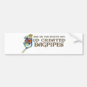 God Creëer Bagpipes Bumpersticker