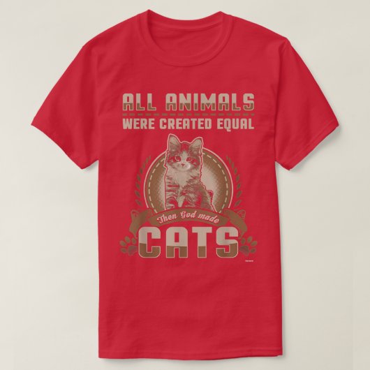 God Creëer Cats Kitten T-shirt (Design voorkant)