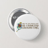 God Creëer Crocheting Ronde Button 5,7 Cm (Voorkant /achterkant)