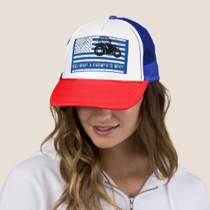 God Creëer de vrouw van een boer Christelijk geloo Trucker Pet