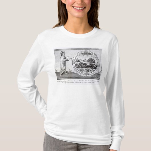 God Creëer de wereld door de kompas T-shirt (Voorkant)