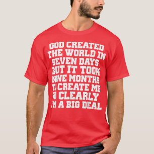 GOD CREËER DE WERELD IN 7 DAGEN T-SHIRT