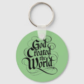 God Creëer de wereld Sleutelhanger (Voorkant)