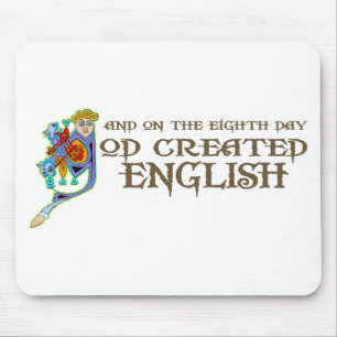 God Creëer Engels Muismat