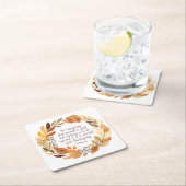 God Creëer het goede | Thanksgiving krans | Neutra Kartonnen Onderzetters (Insitu)