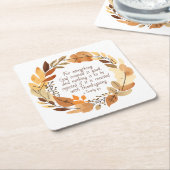 God Creëer het goede | Thanksgiving krans | Neutra Kartonnen Onderzetters (Schuin)