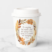 God Creëer het goede | Thanksgiving krans | Neutra Papieren Bekers (Achterkant)