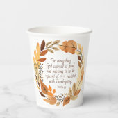 God Creëer het goede | Thanksgiving krans | Neutra Papieren Bekers (Achterkant)