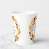 God Creëer het goede | Thanksgiving krans | Neutra Papieren Bekers (Rechts)