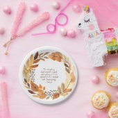 God Creëer het goede | Thanksgiving krans | Neutra Papieren Bordje (Feest)